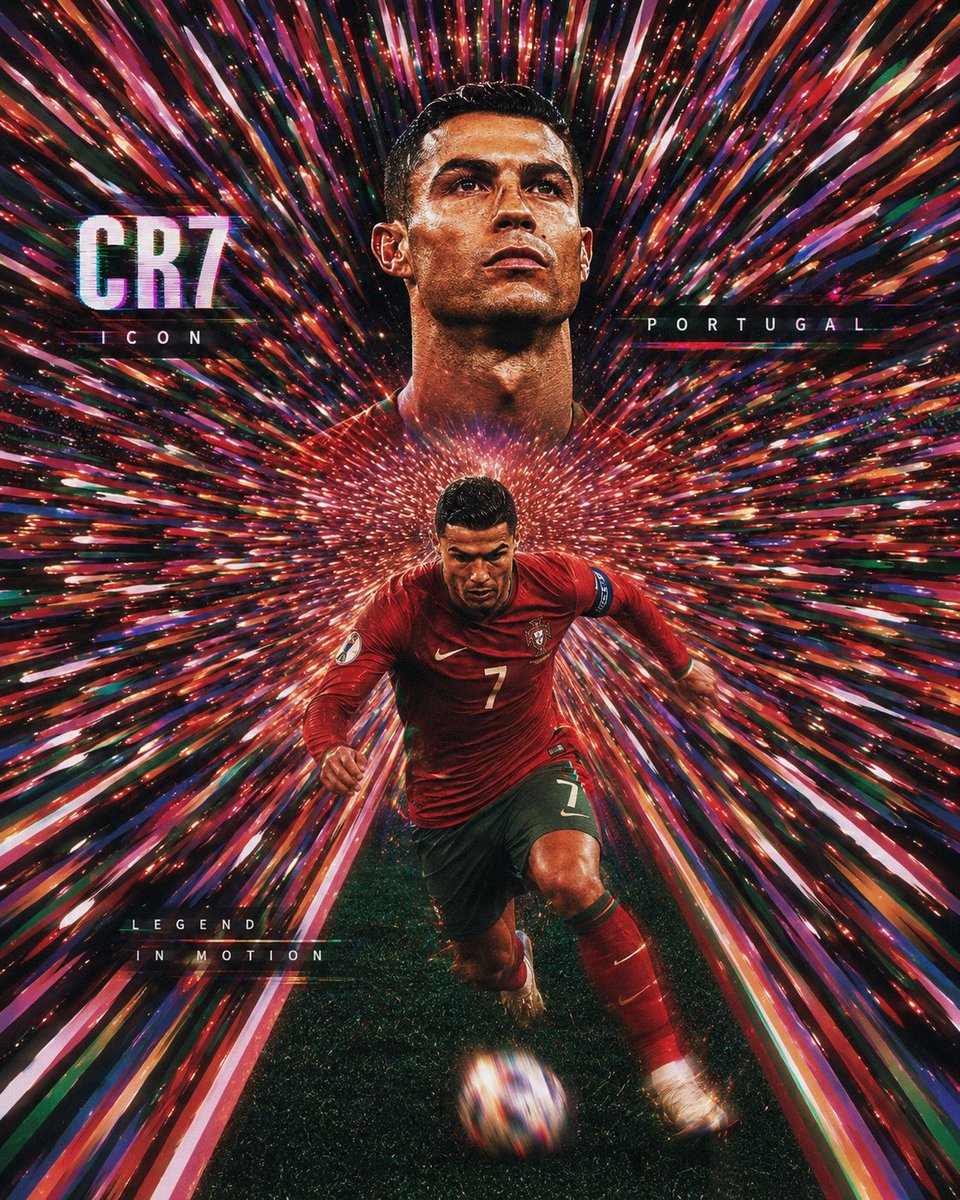Social Media Post - CR7 Portugal Starburst Poster — output 1