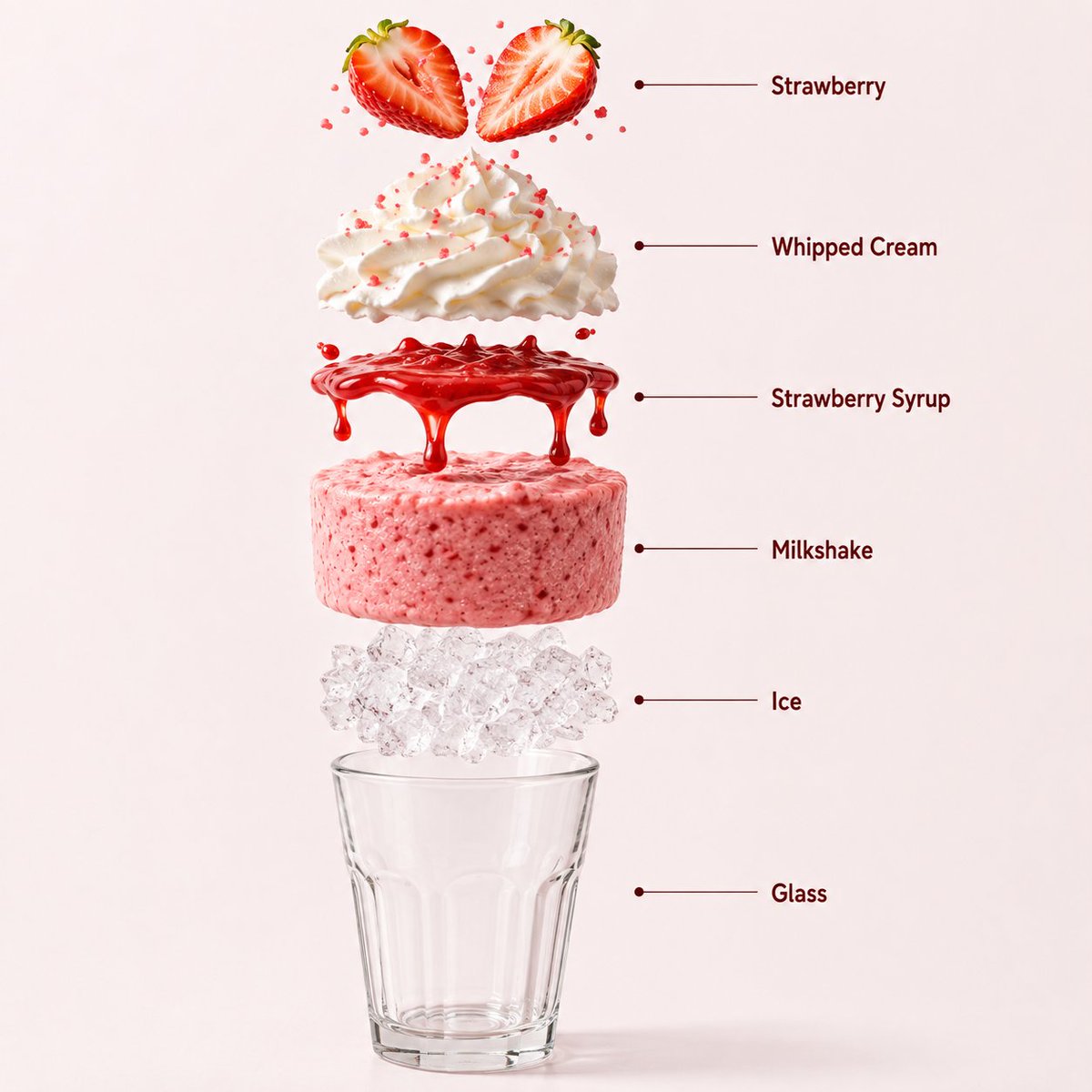 Infographic / Edu Visual - Strawberry Milkshake Product and Infographic — output 1