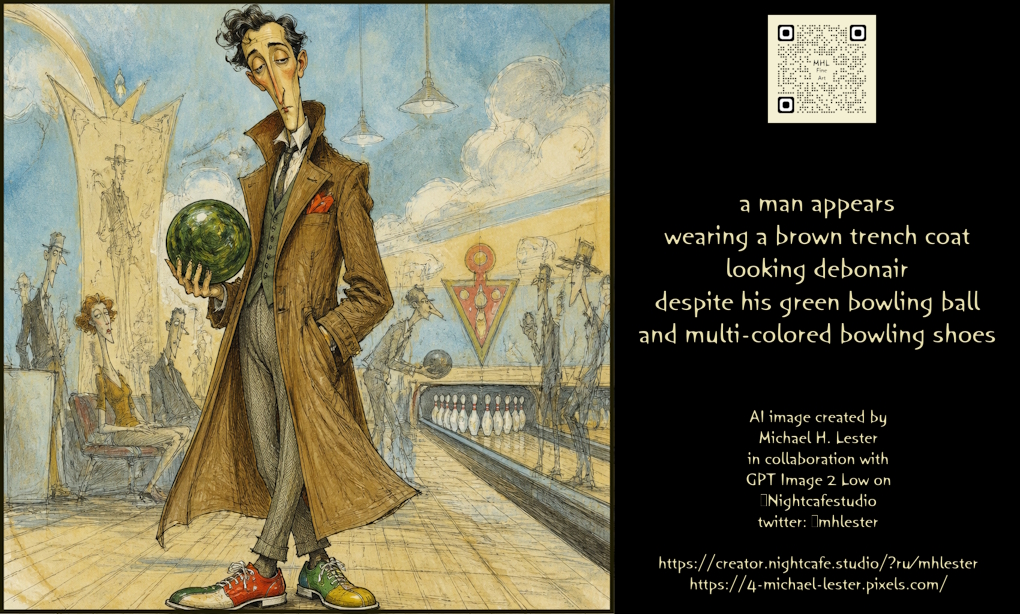 Social Media Post - Debonair Man with Bowling Gear Prompt — output 1