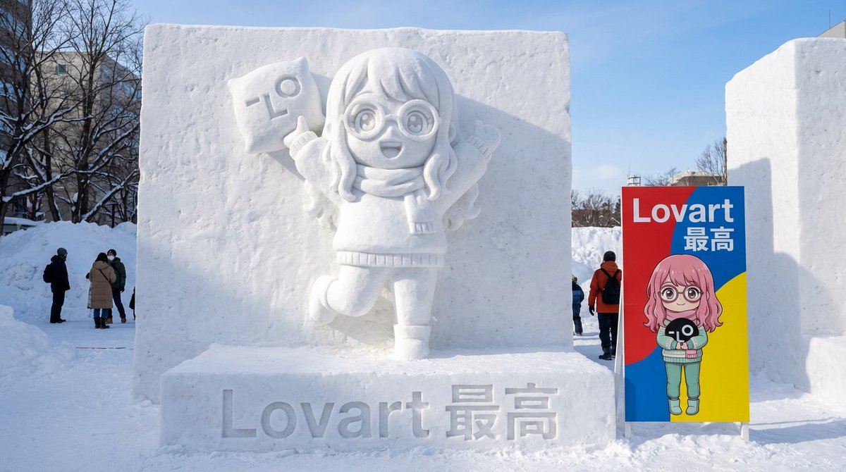 Realistic Character Snow Sculpture Generation — output 1