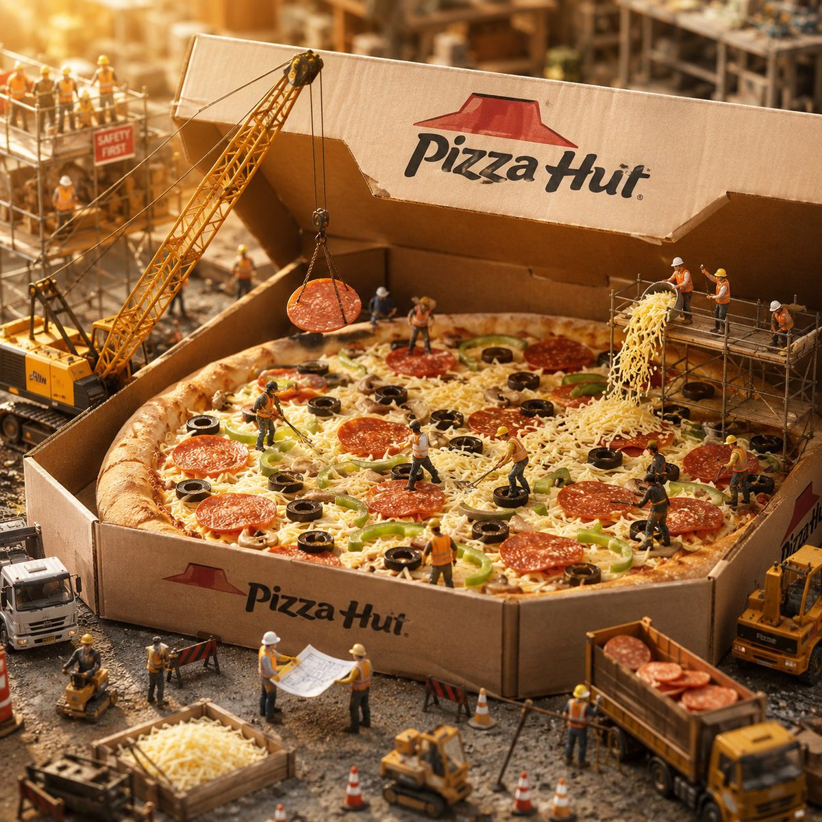Product Marketing - Miniature Pizza Construction Site — output 1
