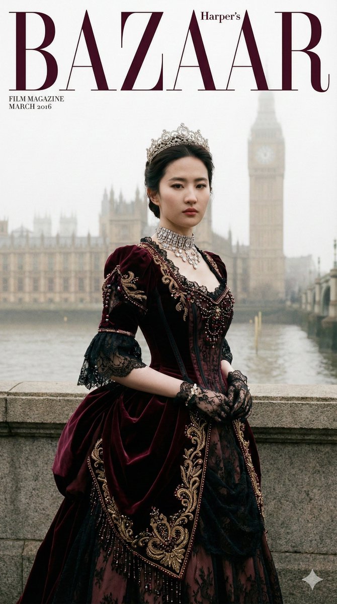 Victorian Gothic Royal Portrait Magazine Cover Prompt — output 1