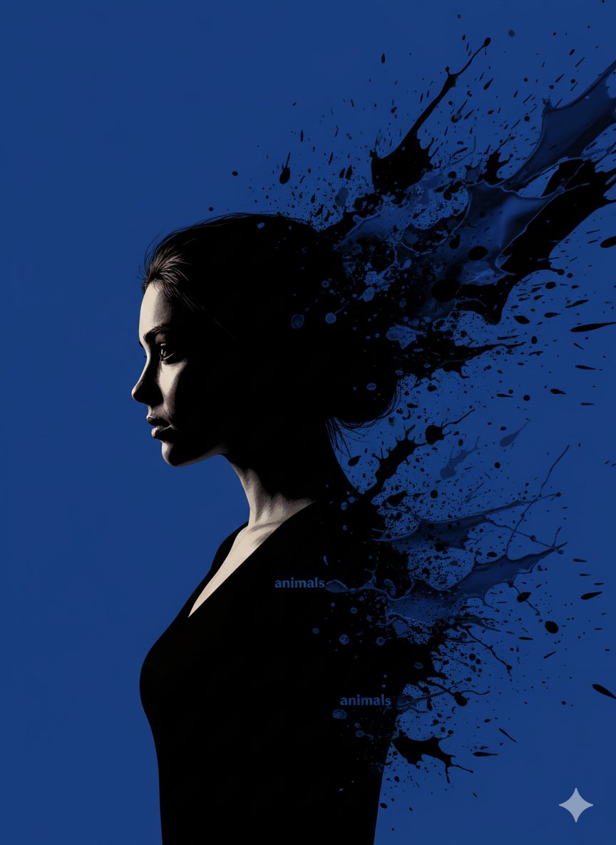 Stylized Portrait with Paint Splashes and CRT Glow — output 1