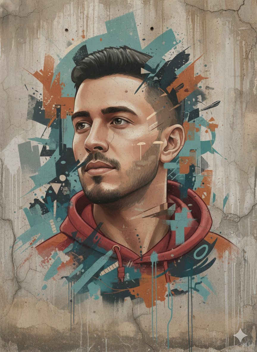Abstract Realism Street Mural with Identity Preservation — output 1
