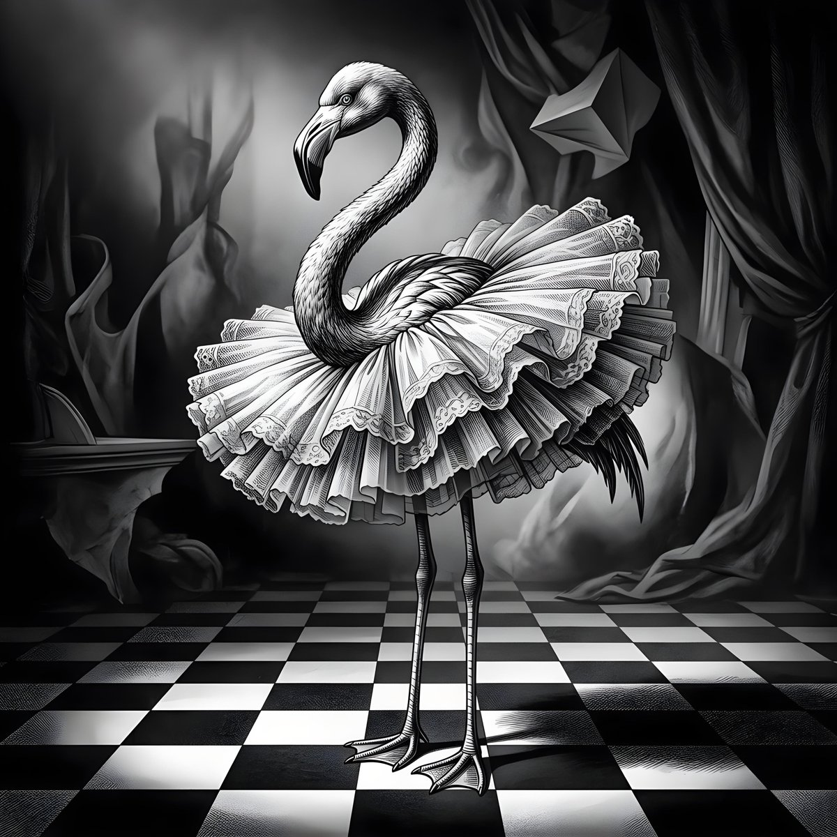 Comic / Storyboard - Surreal Flamingo in Tutu — output 1