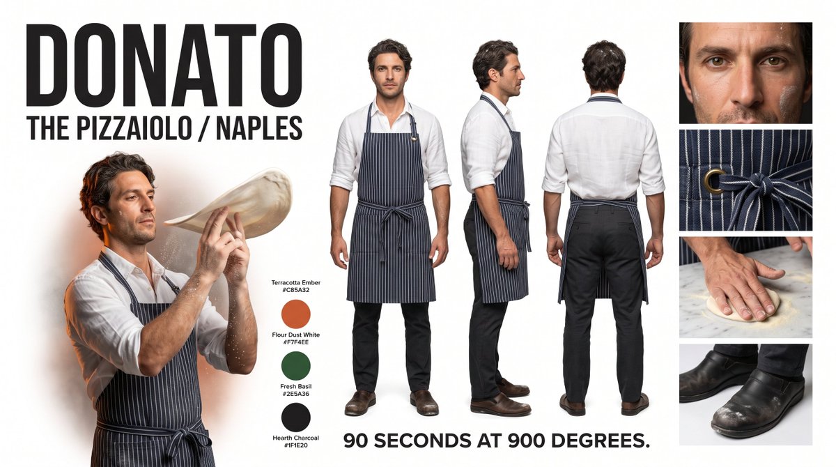 Product Marketing - Donato Pizzaiolo Character Bible — output 1