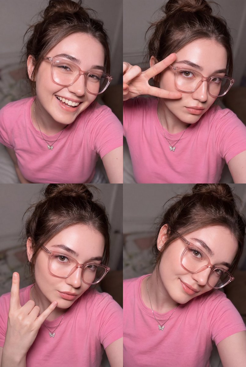 Four-Panel Flash Portrait Collage Prompt — output 1
