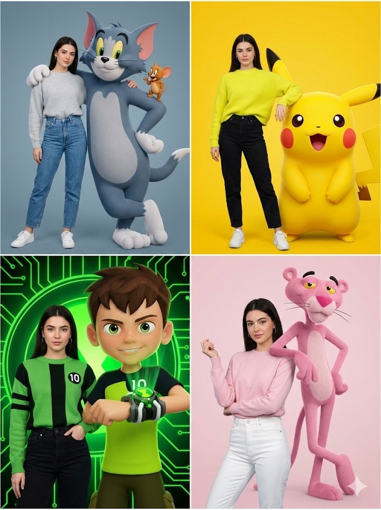 Hyper-realistic Childhood Cartoon Fashion Shoot — output 1