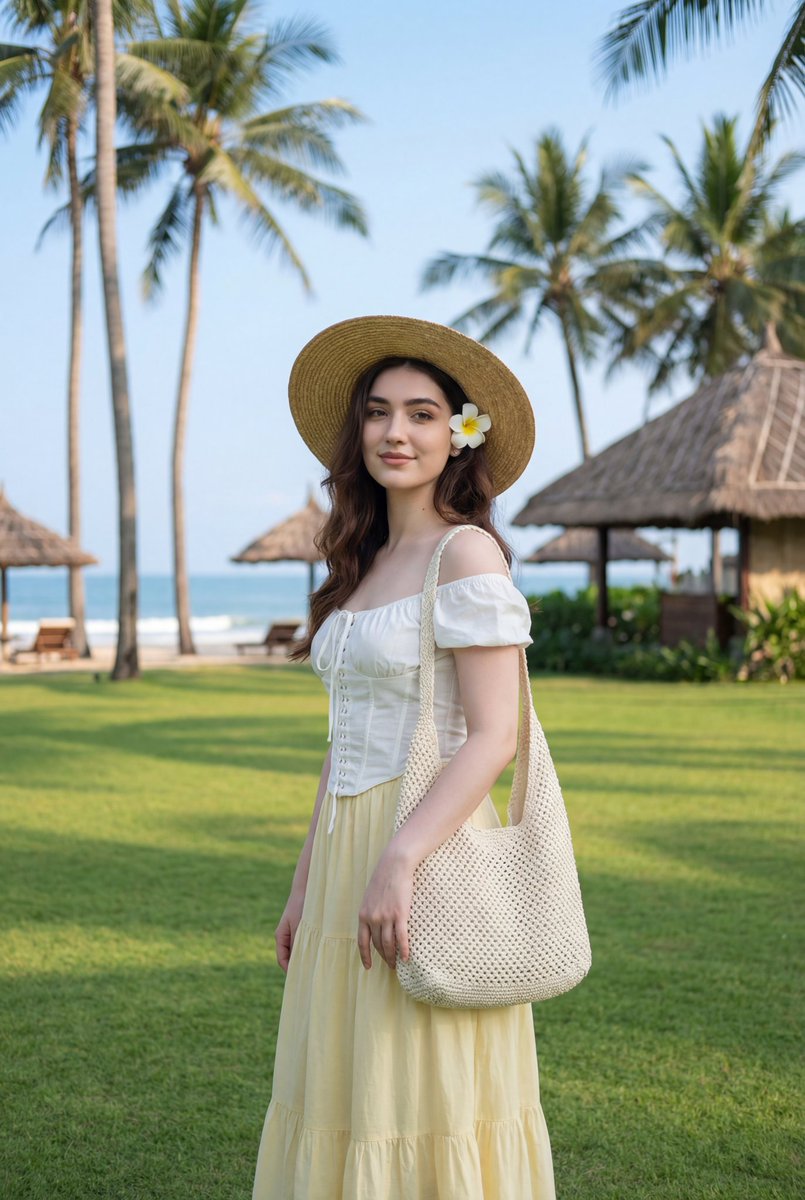 Social Media Post - Tropical Resort Lifestyle Portrait Prompt — output 1
