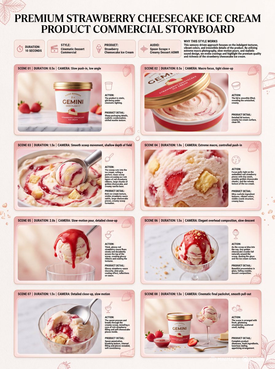 Comic / Storyboard - Strawberry Cheesecake Ice Cream Storyboard — output 1