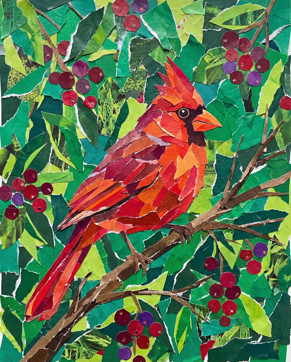 Vibrant Cardinal Collage Prompt — output 1