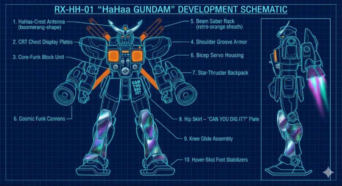 HaHaa Gundam blueprint concept — output 1
