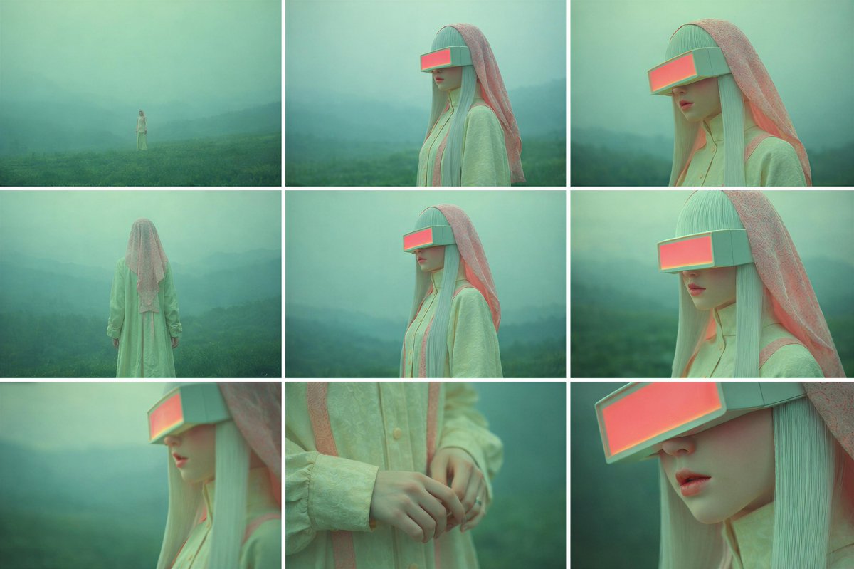 Cinematic Contact Sheet Generation from Reference Image Prompt — output 1