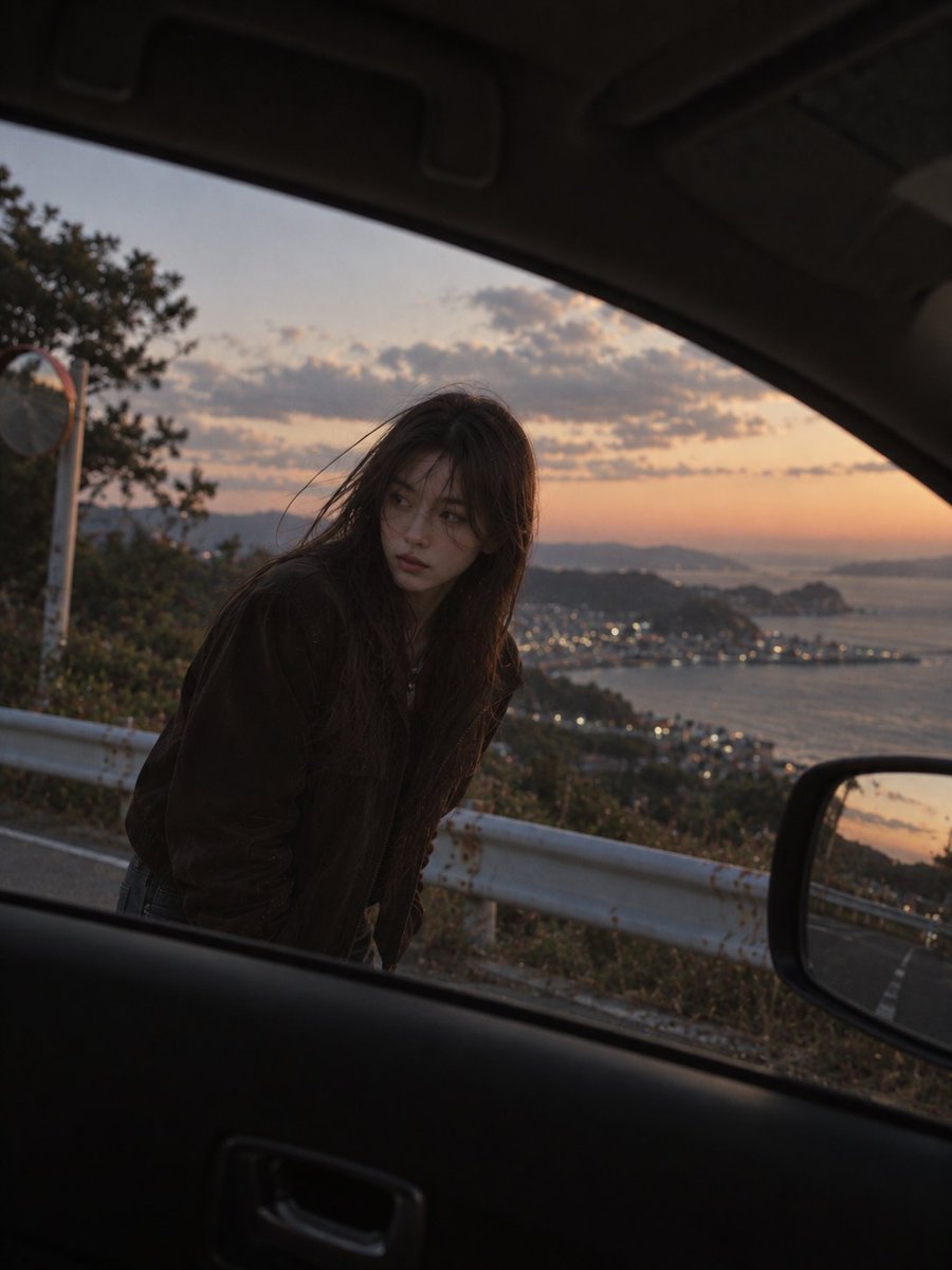 Social Media Post - Spontaneous coastal road travel photo — output 1