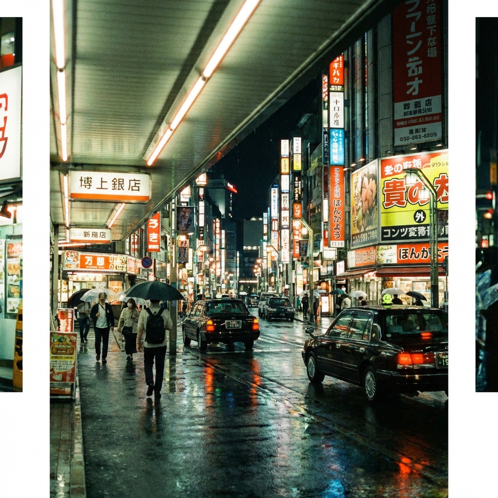 Cinematic Tokyo Street at Night — output 1