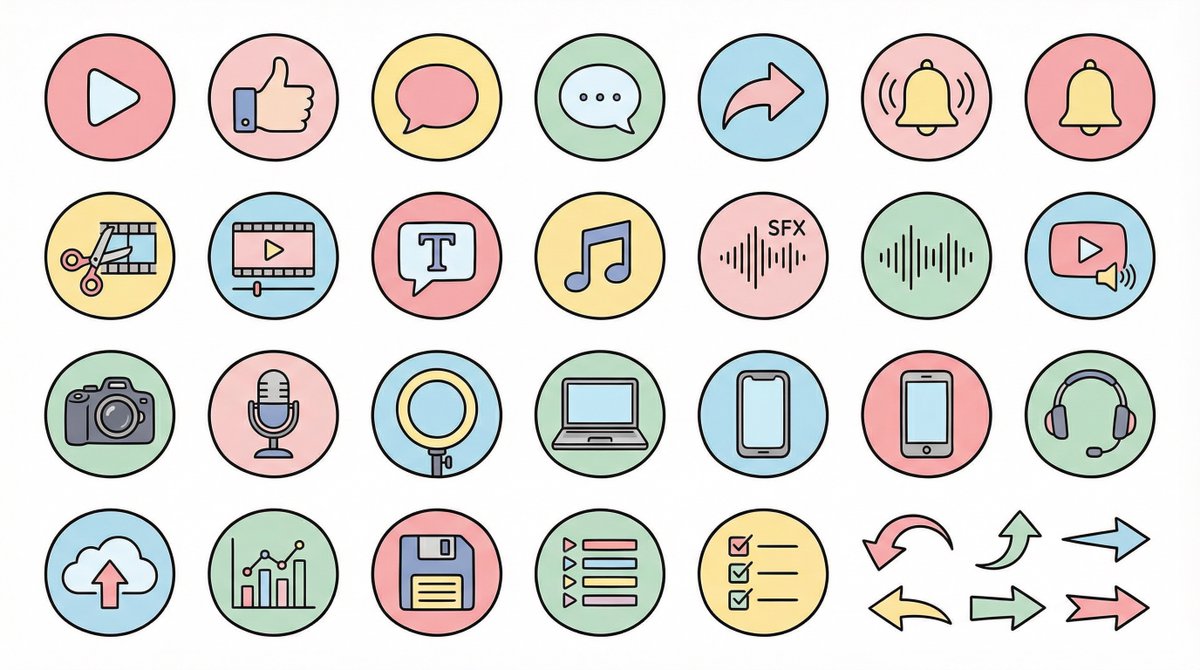 YouTube Thumbnail - Nano Banana Pro Pictogram Generation Prompt — output 1