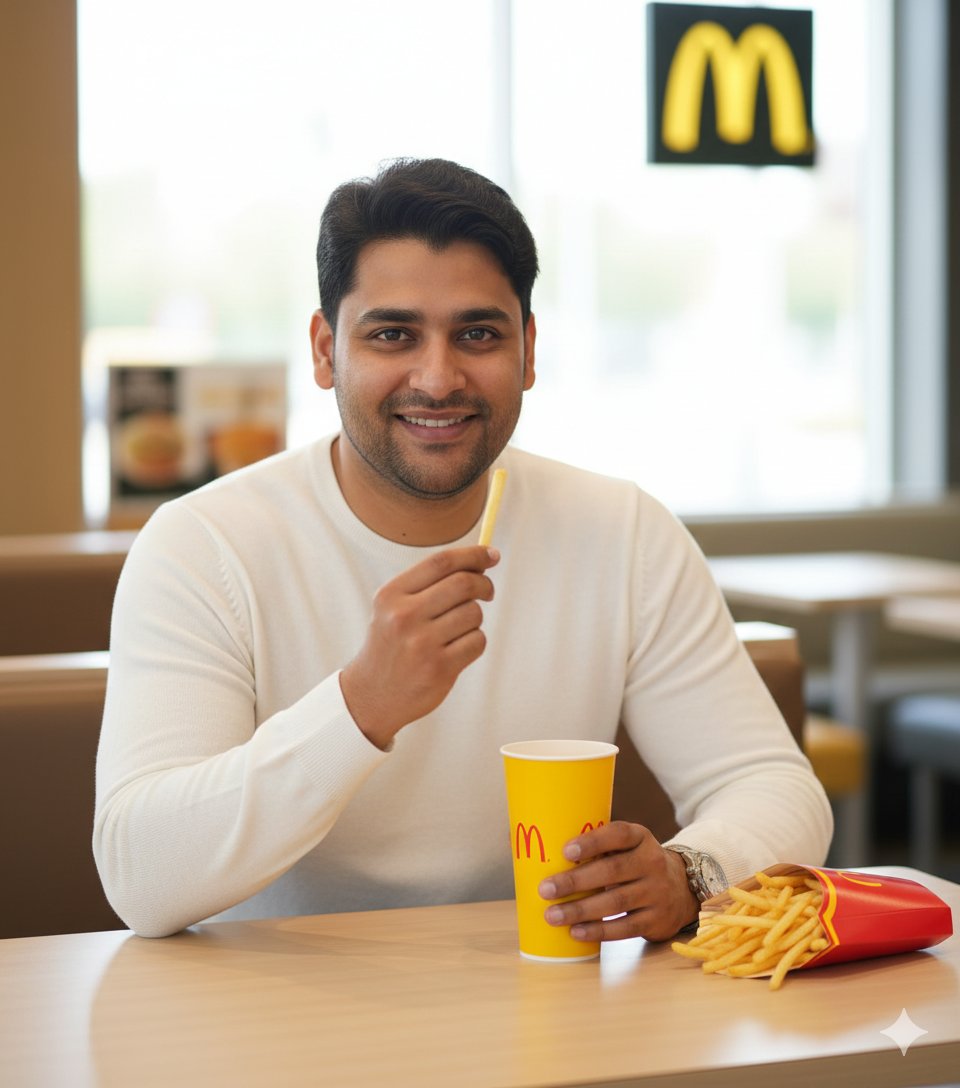 Ultra-Realistic McDonald's Lifestyle Portrait (Two Scenes) — output 1