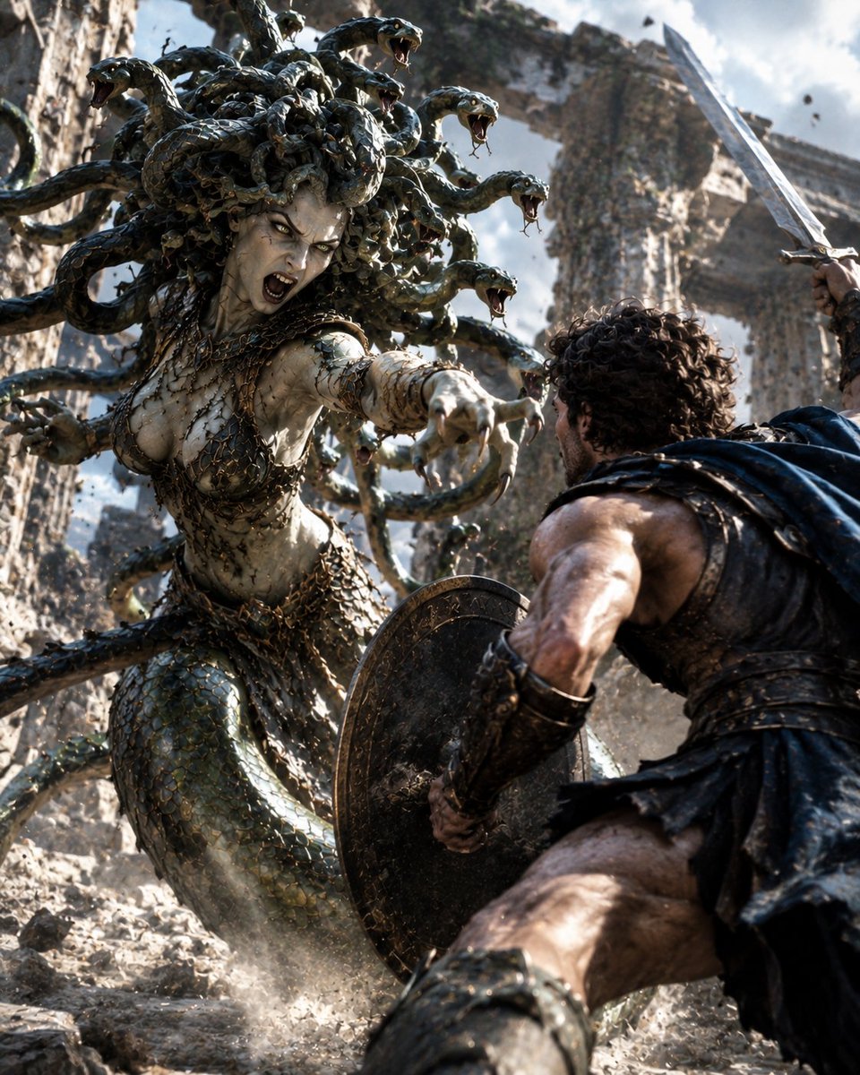 Comic / Storyboard - Medusa Battles Perseus — output 1