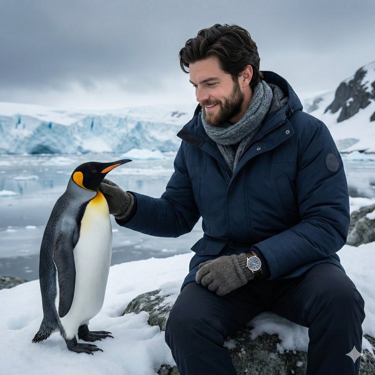 Antarctic Penguin Encounter Photograph Prompt — output 1