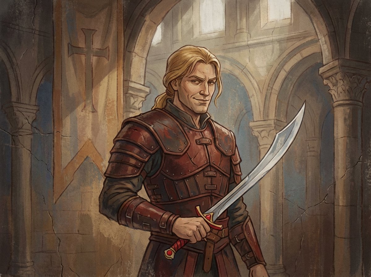 Crusader propaganda fresco (variant) — output 1
