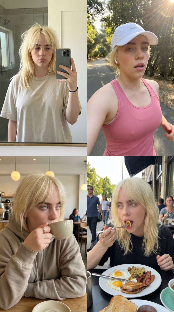 4x4 Grid Daily Routine Consistency Prompt (Sydney Sweeney) — output 1