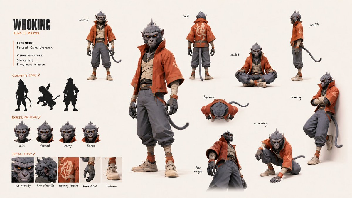 Comic / Storyboard - Kung Fu Character Storyboard Sheet — output 1
