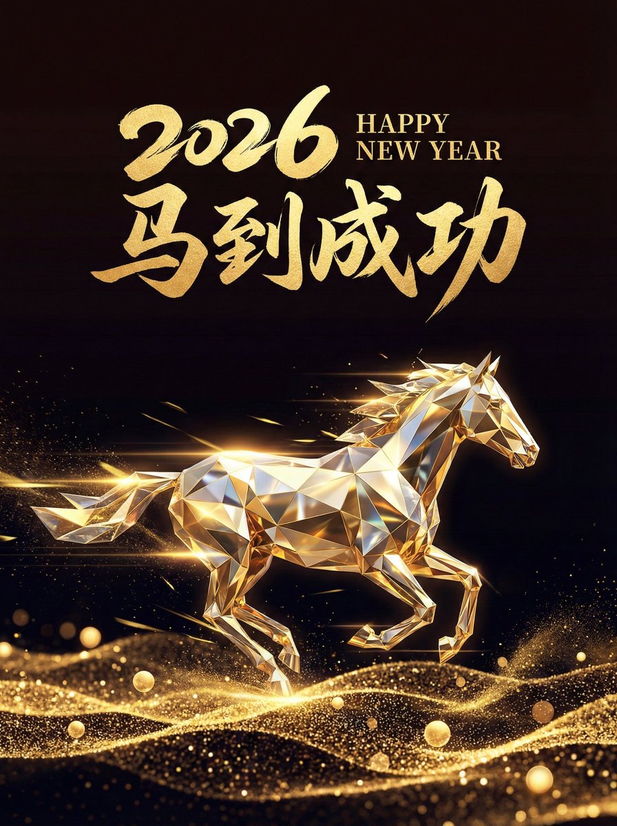Poster / Flyer - 2026 Year of the Horse Poster Design Prompt — output 1