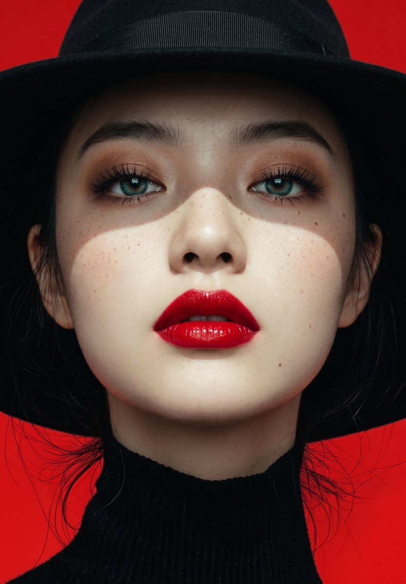 Product Marketing - Avant-Garde Chiaroscuro Red Portrait — output 1
