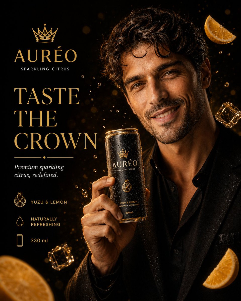 Product Marketing - Premium Beverage Ad Poster — output 1