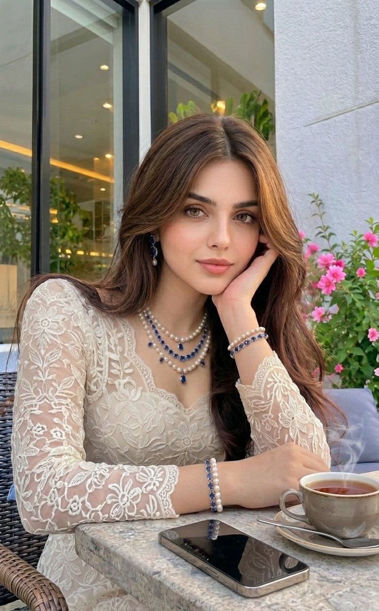 Product Marketing - Elegant Lace Dress Cafe Portrait — output 1
