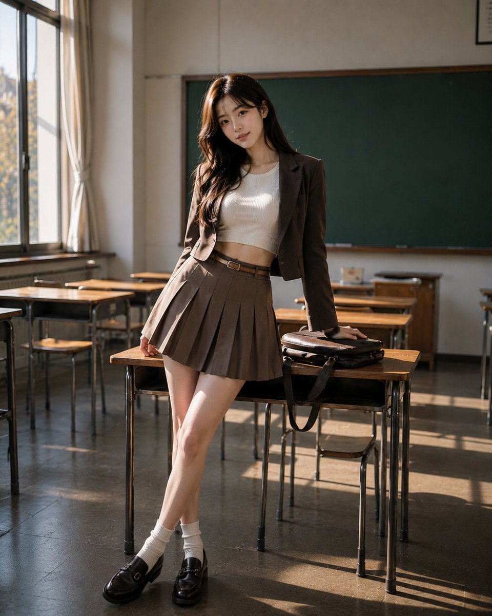 Profile / Avatar - Korean Woman Classroom Editorial — output 1