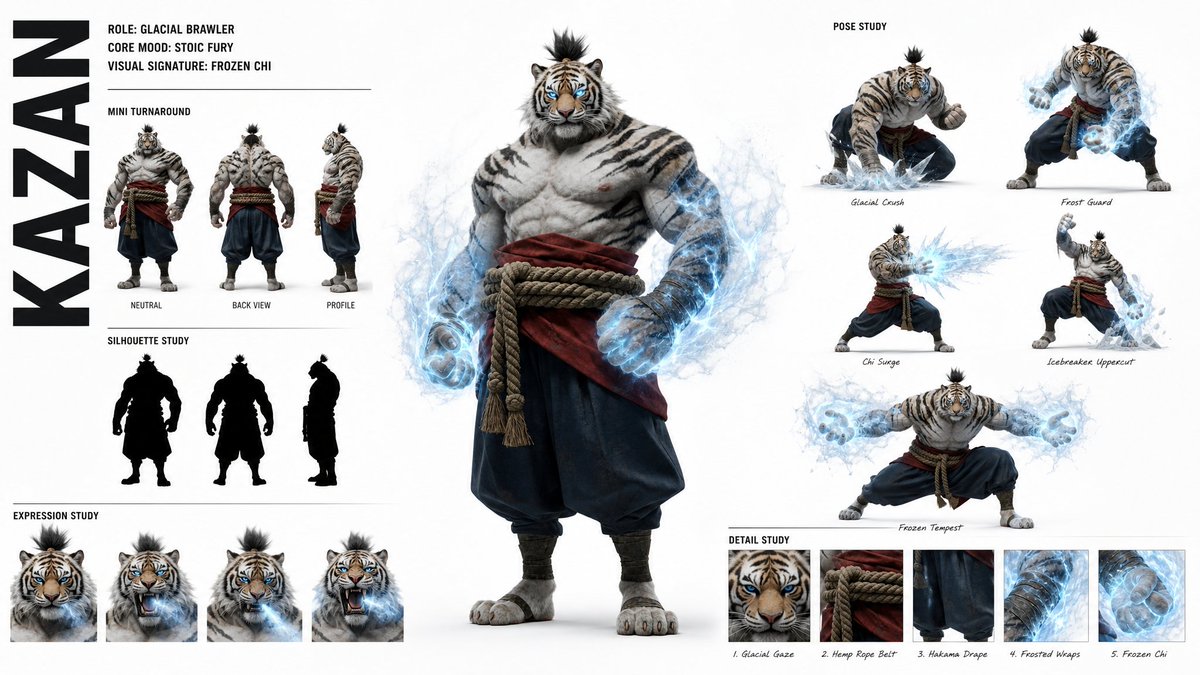 Product Marketing - High-Fashion Character Concept Art Sheet — output 1