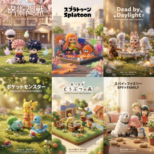 3D Q-Version Healing Toy Movie Poster Prompt Template (Pokémon Example) — output 1