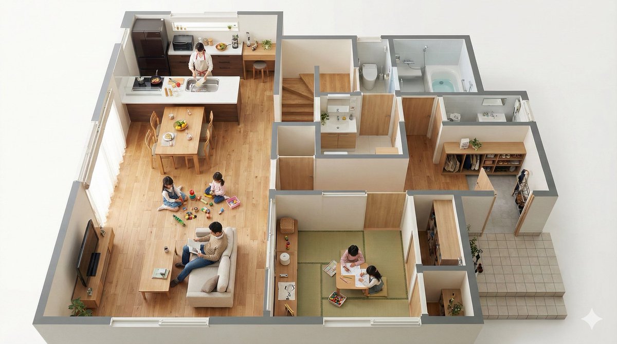 Floor Plan Visualization with Family Life — output 1