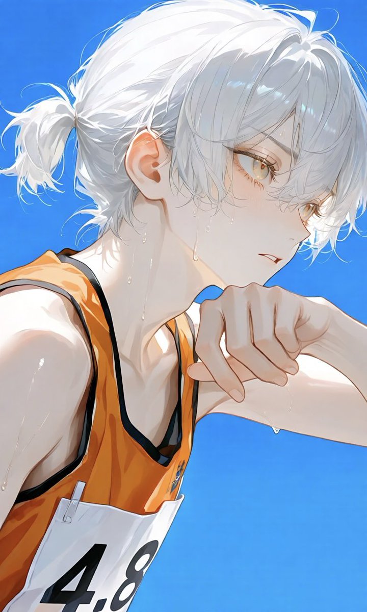 Profile / Avatar - Sweaty Anime Runner Portrait — output 1