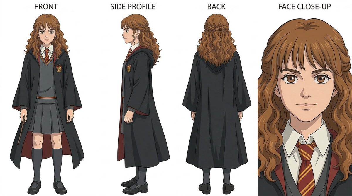 Game Asset - Ghibli-Inspired Character Turnaround — output 1