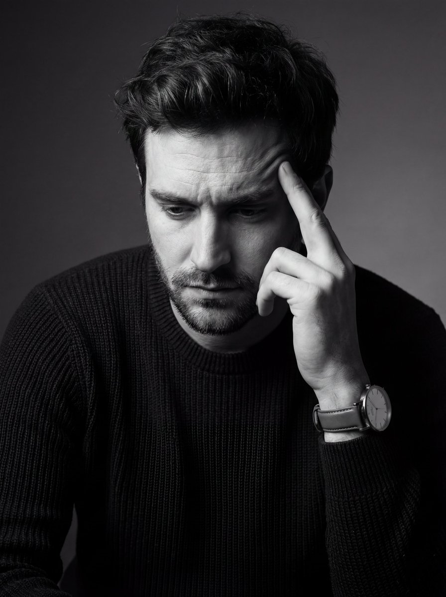 Monochrome Fine Art Portrait with Low-Key Lighting — output 1
