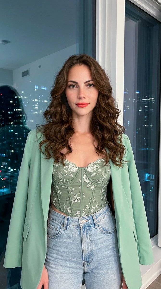 Social Media Post - Aqua Green Elegance Fashion Image Prompt — output 1