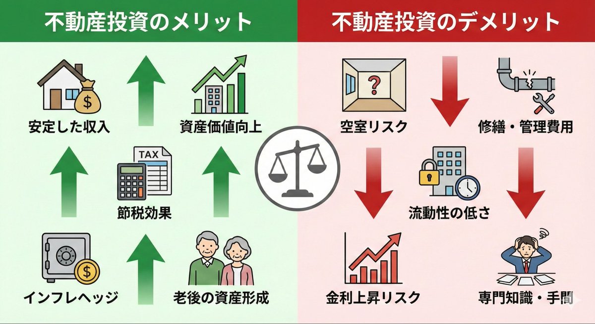 Pros and cons of real estate investment infographic — output 1