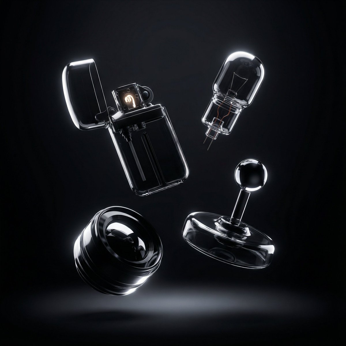Product Marketing - Ultra-Modern Transparent Black Hyperrealism — output 1
