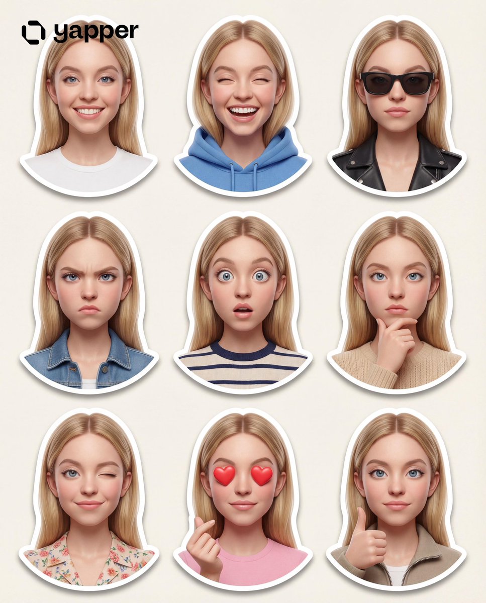 Game Asset - Pixar-Style 3D Character Sticker Set (9 Variations) — output 1