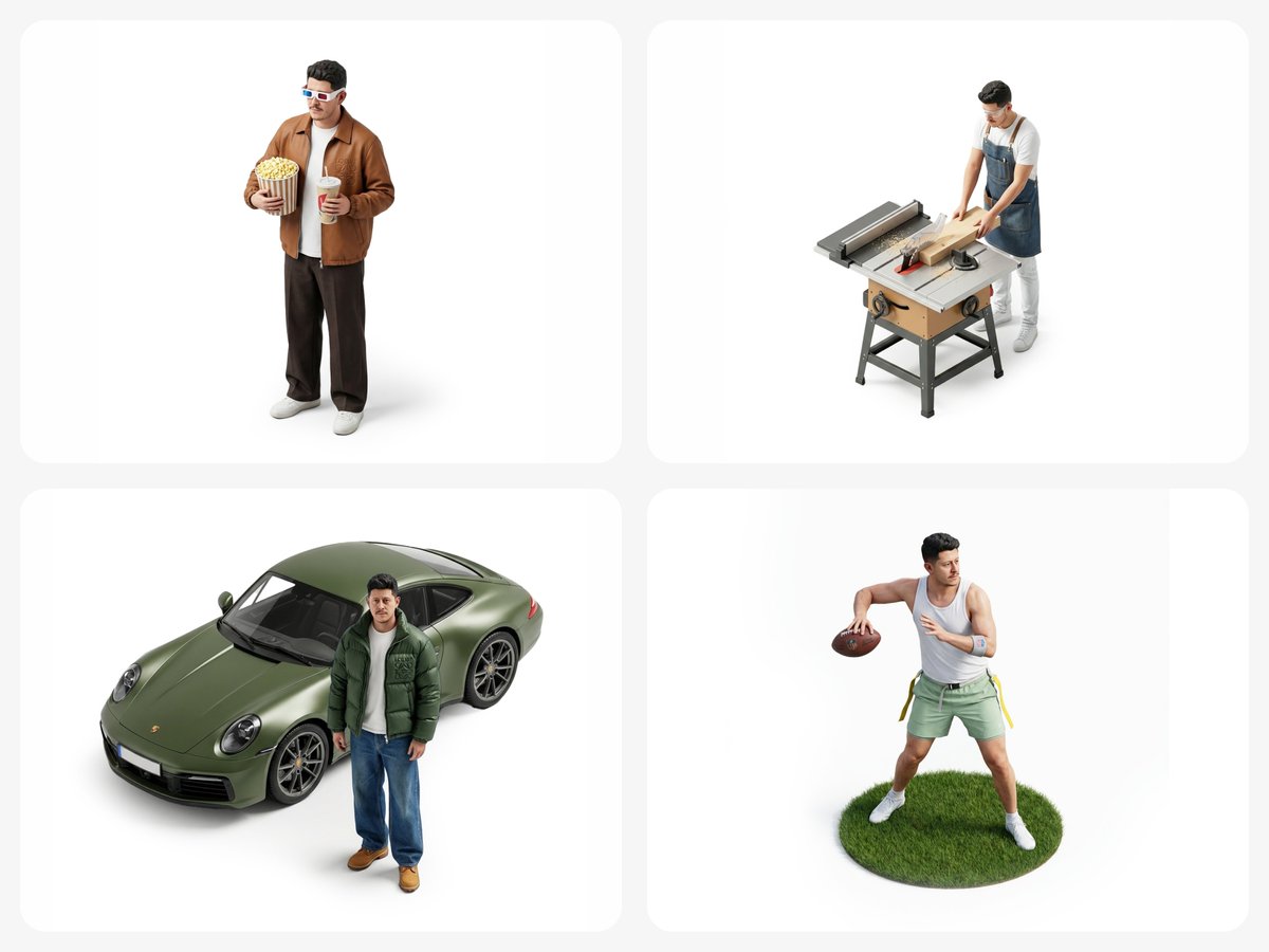 Game Asset - Isometric Figurine from Selfie Prompt Template — output 1