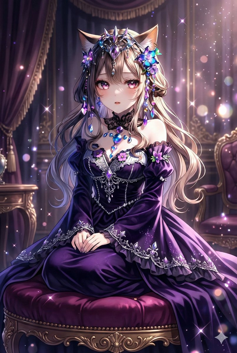 Anime-style seated portrait from face image — output 1
