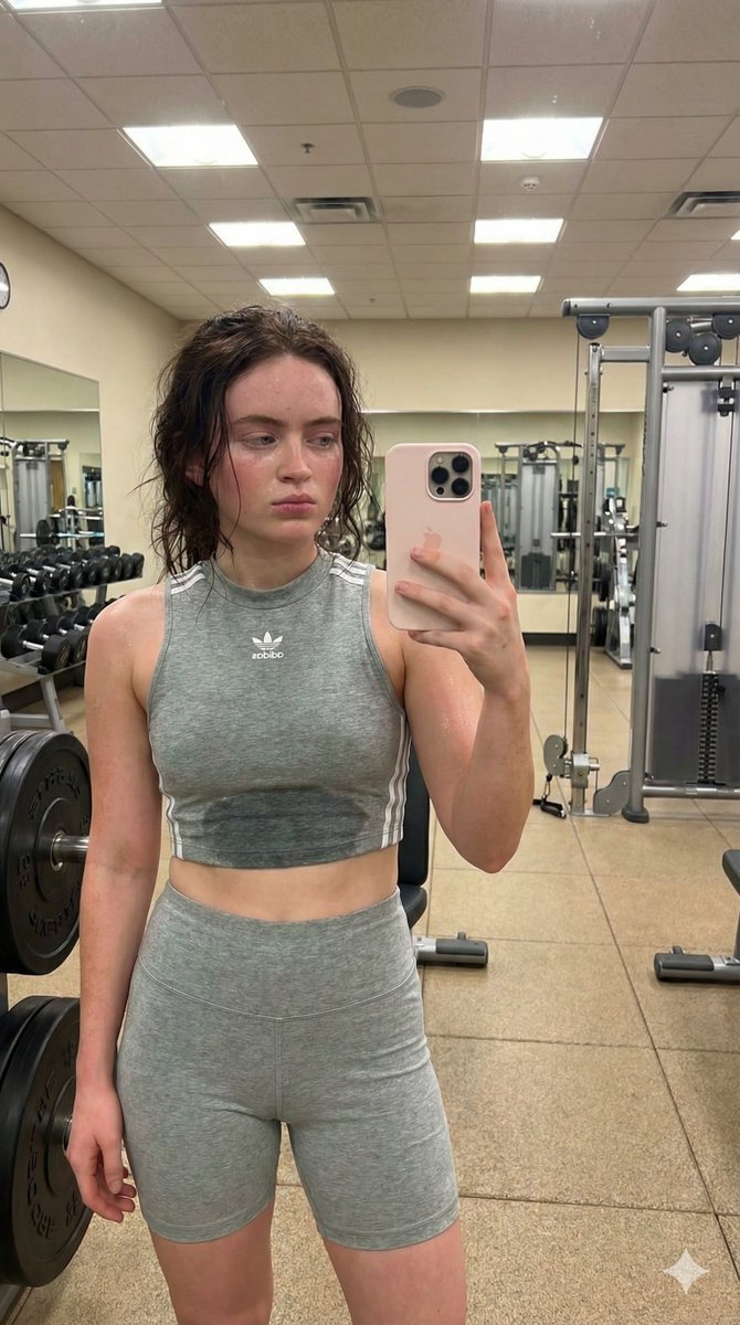 Profile / Avatar - Sadie Sink Gym Mirror Selfie Photorealism — output 1
