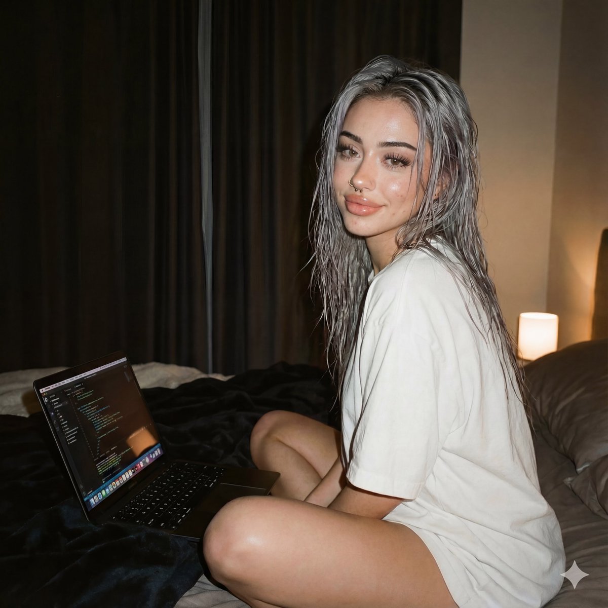 Cozy Tech Bedroom Portrait (JSON Format) — output 1