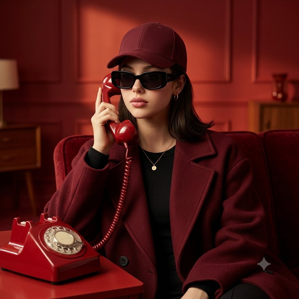 Product Marketing - Retro Red Telephone Portrait — output 1