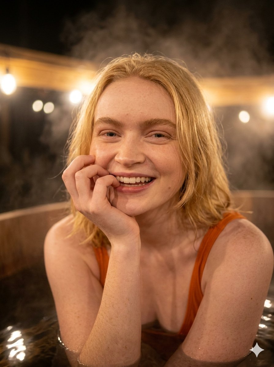 Profile / Avatar - Outdoor Hot Tub Night Scene — output 1