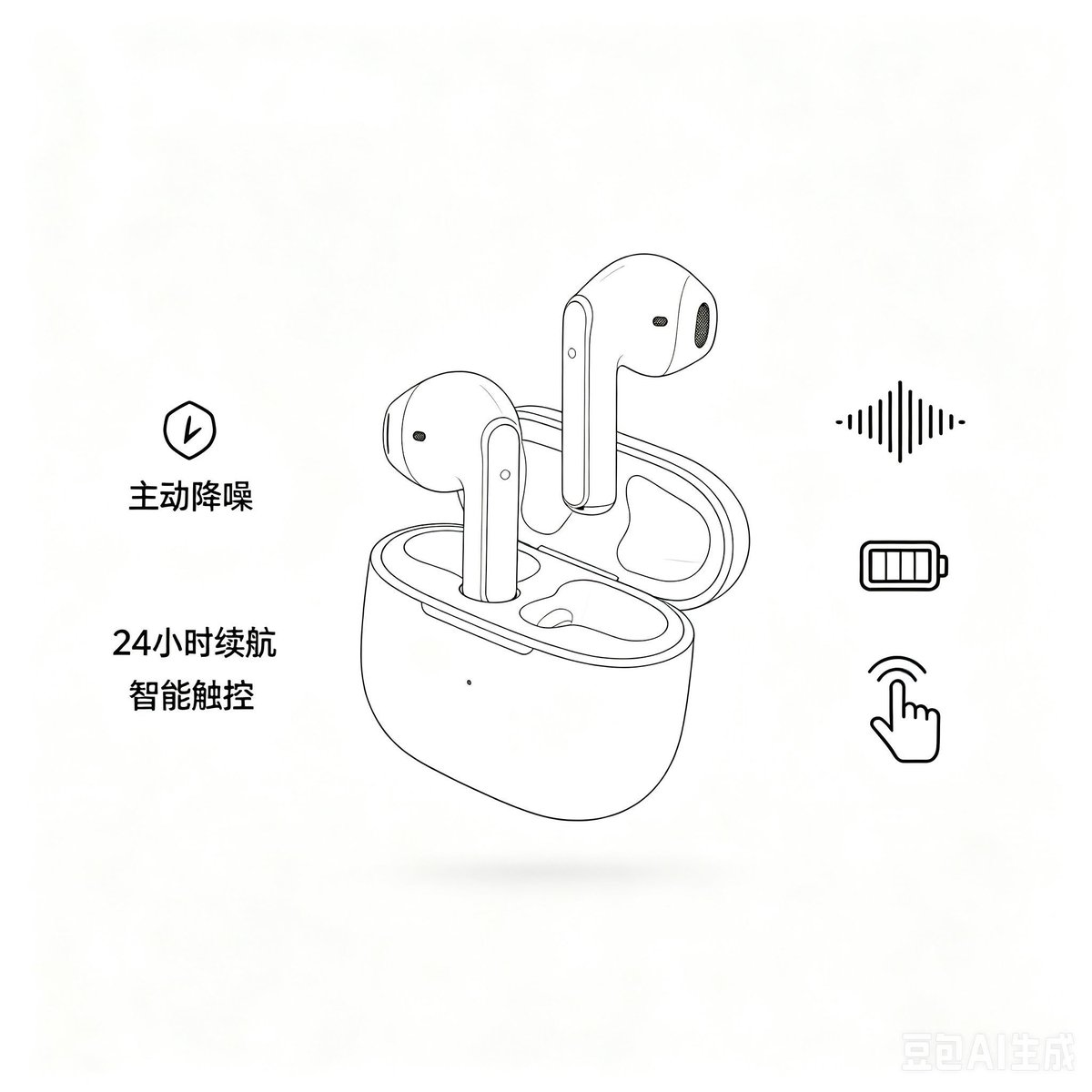 E-commerce Main Image - Minimalist Headphone E-commerce Product Photo — output 1