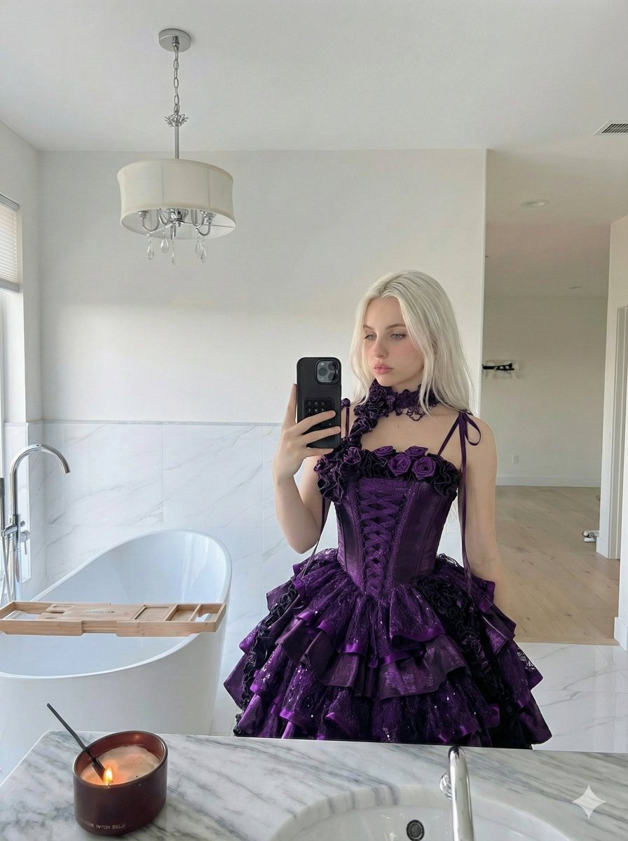 Gothic Lolita Mirror Selfie Prompt — output 1
