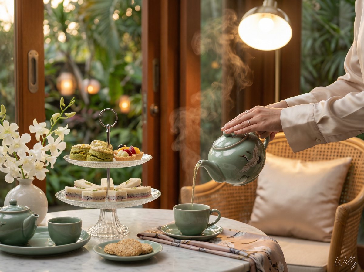 Photorealistic Vietnamese Afternoon Tea Scene — output 1